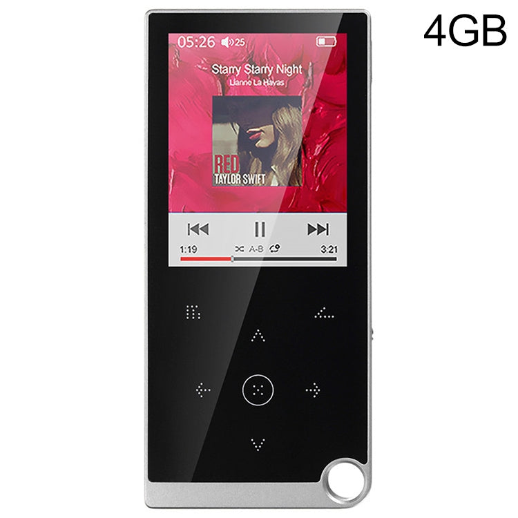 E05 2.4 inch Touch-Button MP4 / MP3 Lossless Music Player, Support E-Book / Alarm Clock / Timer Shutdown, Memory Capacity: 4GB without Bluetooth(Silver Grey) - MP4 Player by PMC Jewellery | Online Shopping South Africa | PMC Jewellery | Buy Now Pay Later Mobicred