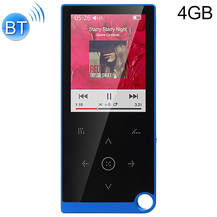 E05 2.4 inch Touch-Button MP4 / MP3 Lossless Music Player, Support E-Book / Alarm Clock / Timer Shutdown, Memory Capacity: 4GB Bluetooth Version(Blue) - MP4 Player by PMC Jewellery | Online Shopping South Africa | PMC Jewellery | Buy Now Pay Later Mobicred