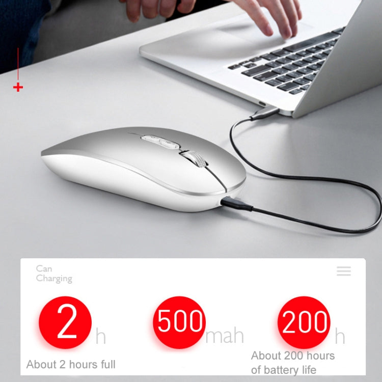 M103 1600DPI 5 Keys 2.4G Wireless Mouse Charging Ai Intelligent Voice Office Mouse, Support 28 Languages(Silver) - Wireless Mice by PMC Jewellery | Online Shopping South Africa | PMC Jewellery | Buy Now Pay Later Mobicred