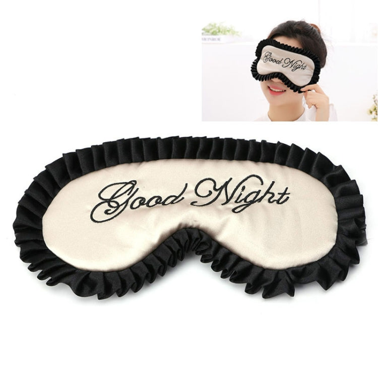 Comfortable Imitation Silk Satin Personalized Travel Sleep Mask Eye Cover(Beige) - free shipping - PMC TechLife - Order now!