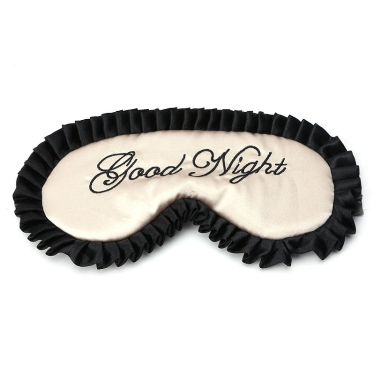 Comfortable Imitation Silk Satin Personalized Travel Sleep Mask Eye Cover(Beige) - free shipping - PMC TechLife - Order now!