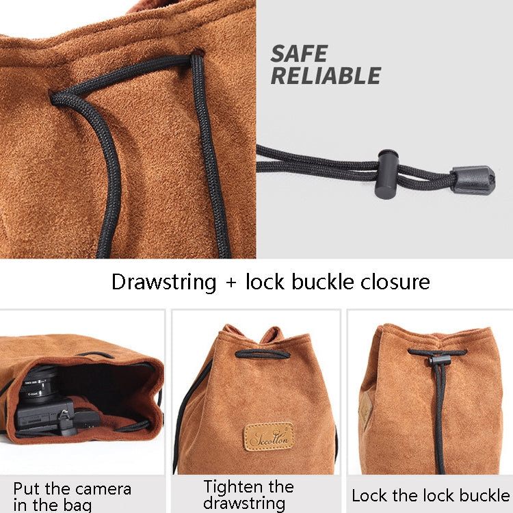 S.C.COTTON Liner Shockproof Digital Protection Portable SLR Lens Bag Micro Single Camera Bag Square Blue S - free shipping - PMC TechLife - Order now!