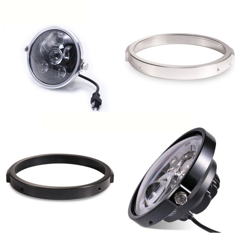 5.75 Inch Round Retro Headlight Ring Motorcycle Headlight Modification Parts(Black) - Others by PMC Jewellery | Online Shopping South Africa | PMC Jewellery | Buy Now Pay Later Mobicred