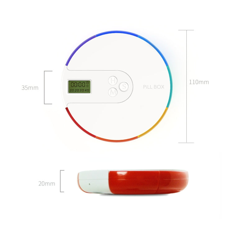 TF217 Portable Timing Reminder Dustproof Plastic Pill Box Pill Storage Box(Colorful) - Pill Boxes by PMC Jewellery | Online Shopping South Africa | PMC Jewellery