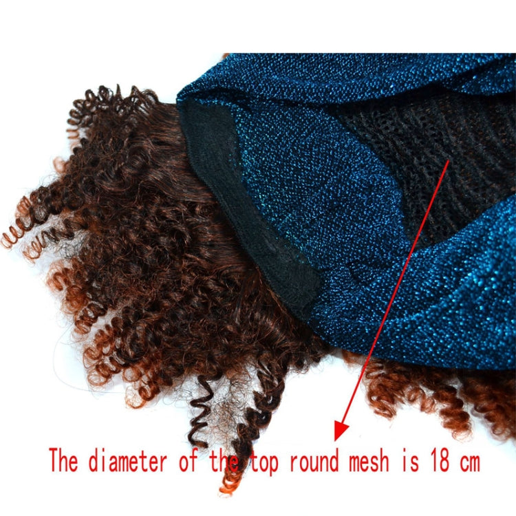 Headscarf Wig Black Gradient Small Curly Wig Explosive Headgear, Colour: 4.TJA5-1B# - free shipping - PMC TechLife - Order now!
