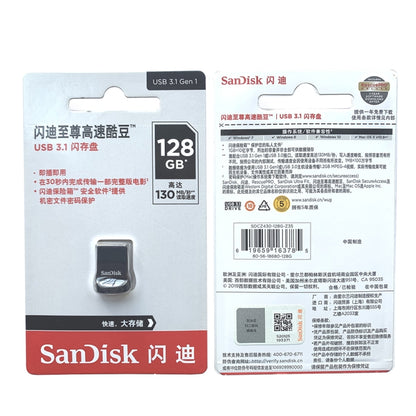 SanDisk CZ430 USB 3.1 Mini Computer Car U Disk, Capacity: 128GB - USB Flash Drives by SanDisk | Online Shopping South Africa | PMC Jewellery | Buy Now Pay Later Mobicred