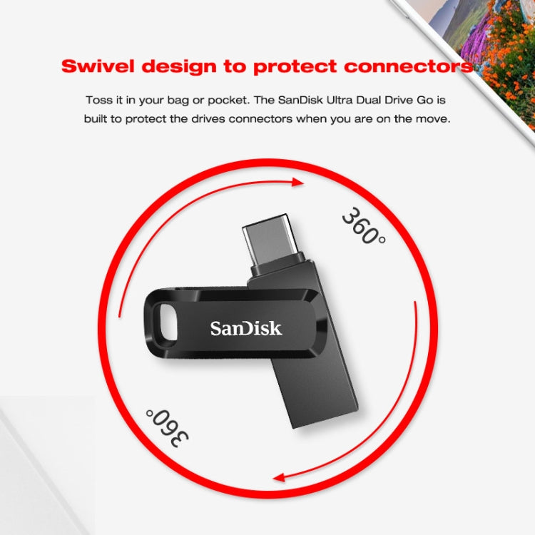 SanDisk Type-C + USB 3.1 Interface OTG High Speed Computer Phone U Disk, Colour: SDDDC3 Black Plastic Shell, Capacity: 64GB - USB Flash Drives by SanDisk | Online Shopping South Africa | PMC Jewellery | Buy Now Pay Later Mobicred