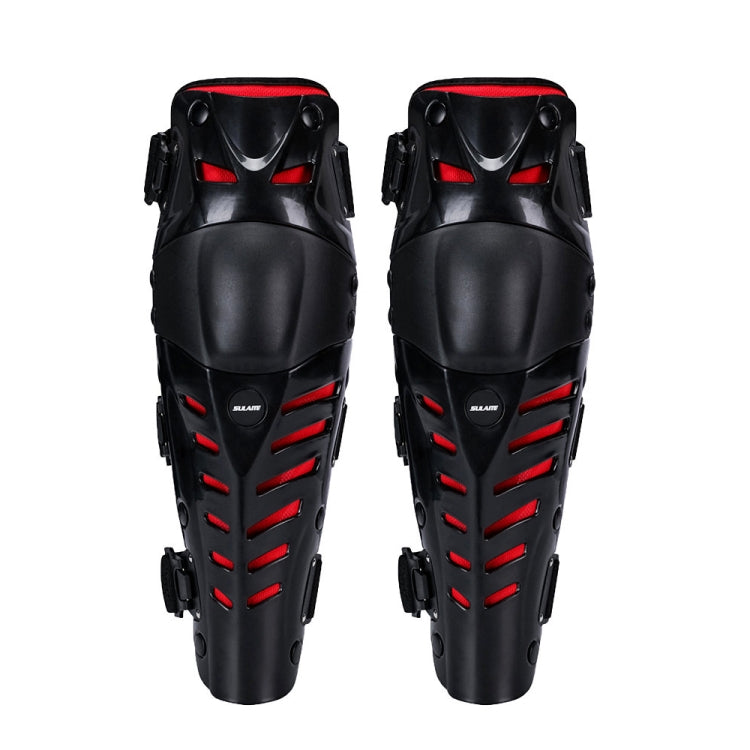 SULAITE Motorcycle Outdoor Riding Anti-Fall Protective Gear Knee Pads(Black Red) - Protective Gear by SULAITE | Online Shopping South Africa | PMC Jewellery | Buy Now Pay Later Mobicred