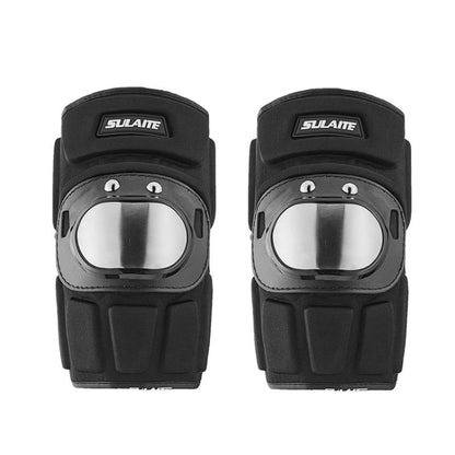 SULAITE Motorcyclist Stainless Steel  Windproof Shockproof Outdoor Sports Protective Gear Knee Pad - Protective Gear by SULAITE | Online Shopping South Africa | PMC Jewellery | Buy Now Pay Later Mobicred