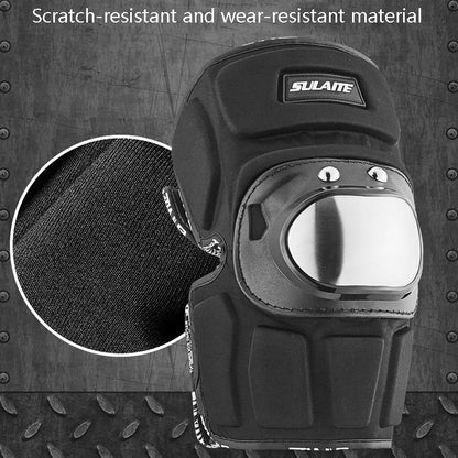 SULAITE Motorcyclist Stainless Steel  Windproof Shockproof Outdoor Sports Protective Gear Knee Pad - Protective Gear by SULAITE | Online Shopping South Africa | PMC Jewellery | Buy Now Pay Later Mobicred