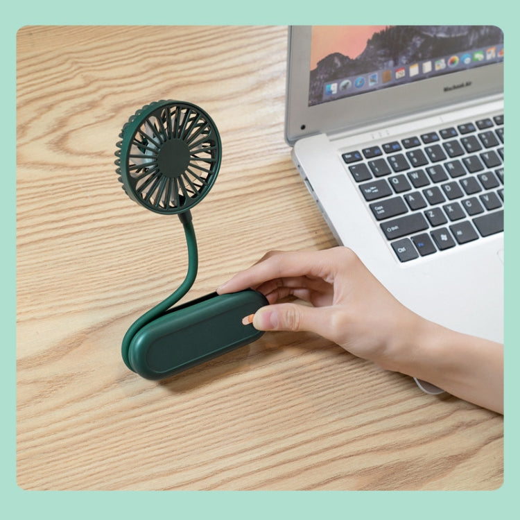 LN2 Hanging Neck Small Fan Outdoor Foldable USB Lazy Handheld Fan(Green) - Electric Fans by PMC Jewellery | Online Shopping South Africa | PMC Jewellery | Buy Now Pay Later Mobicred