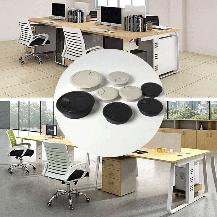 20 PCS ABS Plastic Round Cable Box Computer Desk Cable Hole Cover, Specification:  50mm (White) - Furniture Accessories by PMC Jewellery | Online Shopping South Africa | PMC Jewellery