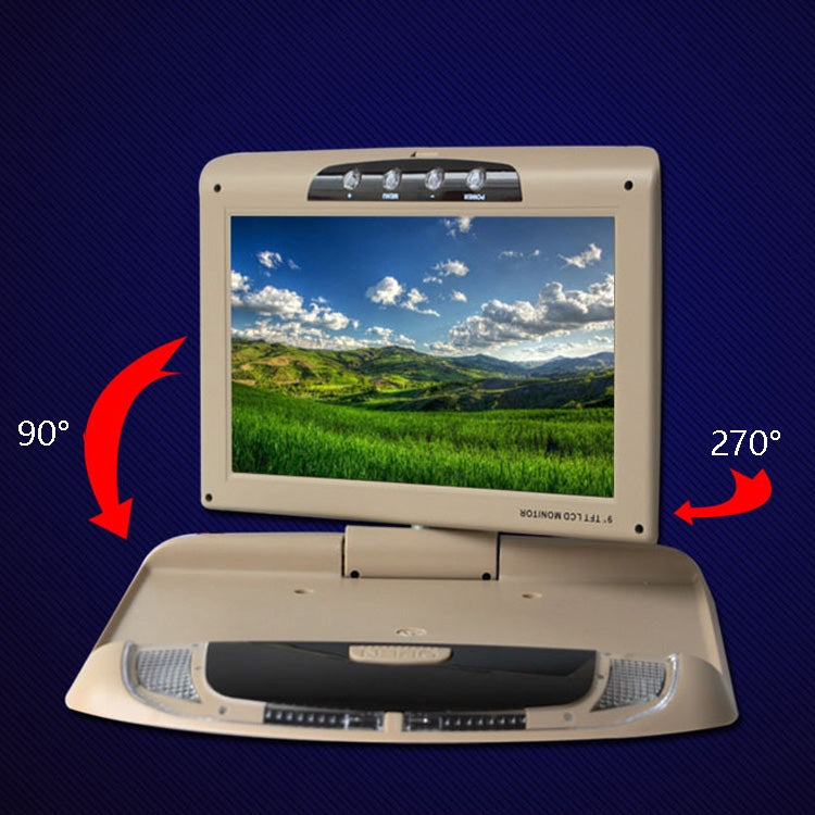 9 Inch Car HD Car Reversing Display Car Ceiling Display(Beige) - Car Monitor by PMC TechLife | Online Shopping South Africa | PMC TechLife | Buy Now Pay Later Mobicred