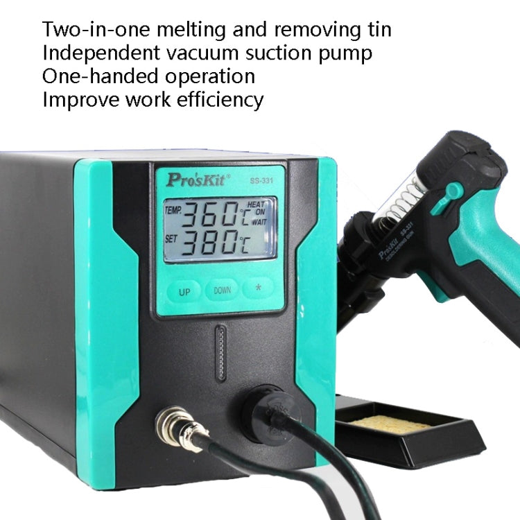 ProsKit SS-331H Electric Heat Tin Suction Device Fully Automatic Suction Pump Desoldering Machine - free shipping - PMC TechLife - Order now!
