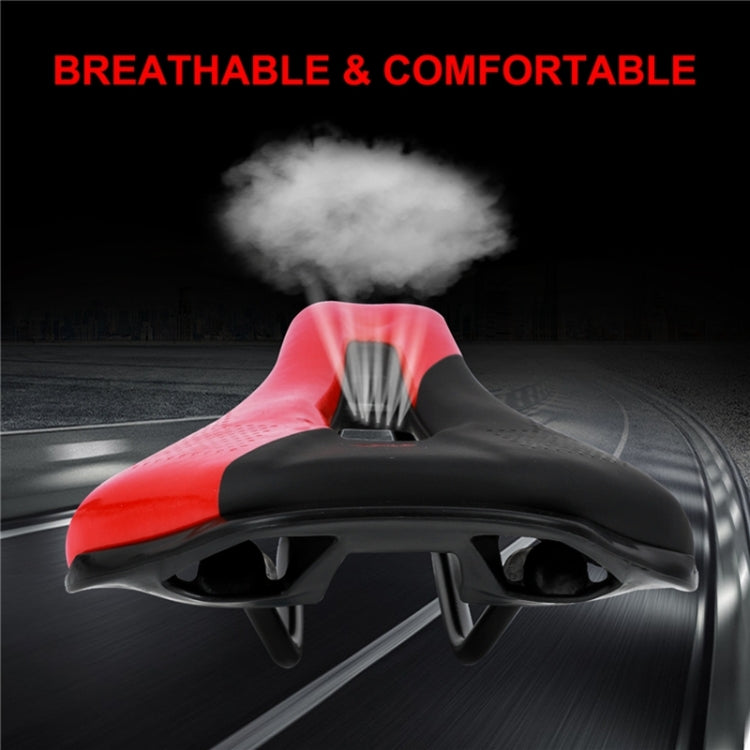 WEST BIKING Cycling Seat Hollow Breathable Comfortable Saddle Riding Equipment(Black White) - Bicycle Saddle by WEST BIKING | Online Shopping South Africa | PMc TechLife | Buy Now Pay Later Mobicred