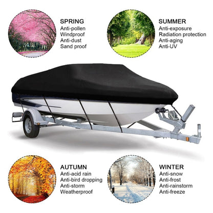 210D Waterproof Boat Cover Speedboat Towed Fishing V-Shaped Boat Cover Rain And Sun Protection Cover, Specification: 14-16FT 530x290cm - Marine Accessories & Parts by PMC Jewellery | Online Shopping South Africa | PMC Jewellery | Buy Now Pay Later Mobicred