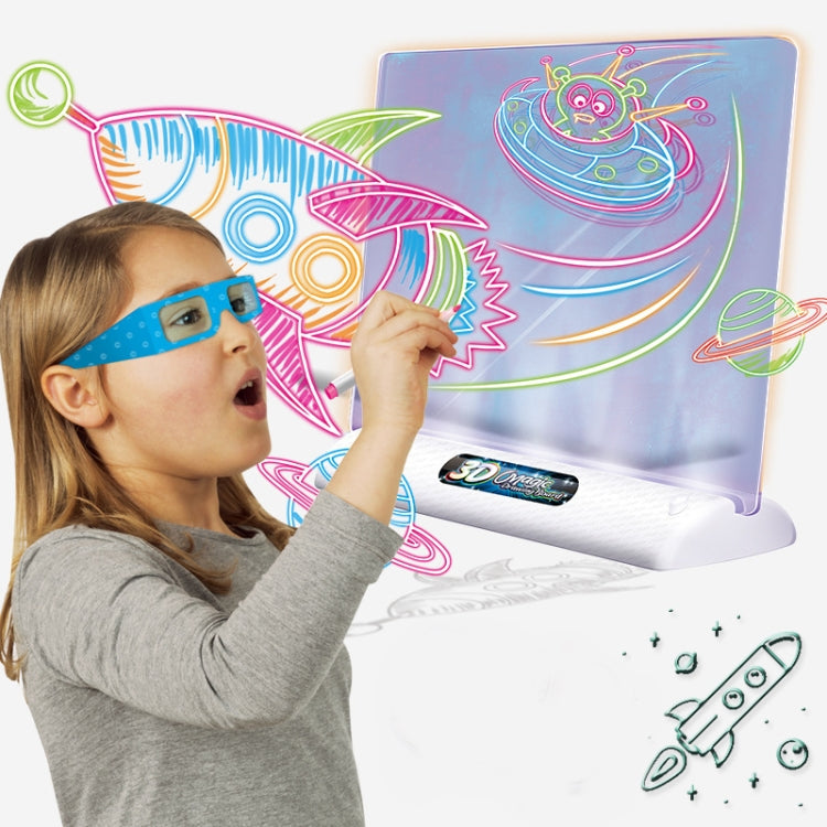 3D Fluorescent Drawing Board Magic Luminous Three-Dimensional Writing Board Graffiti Board Lighting Puzzle Children Drawing Board,Style: Large Drawing Board (Space Version) -  by PMC Jewellery | Online Shopping South Africa | PMC Jewellery | Buy Now Pay Later Mobicred