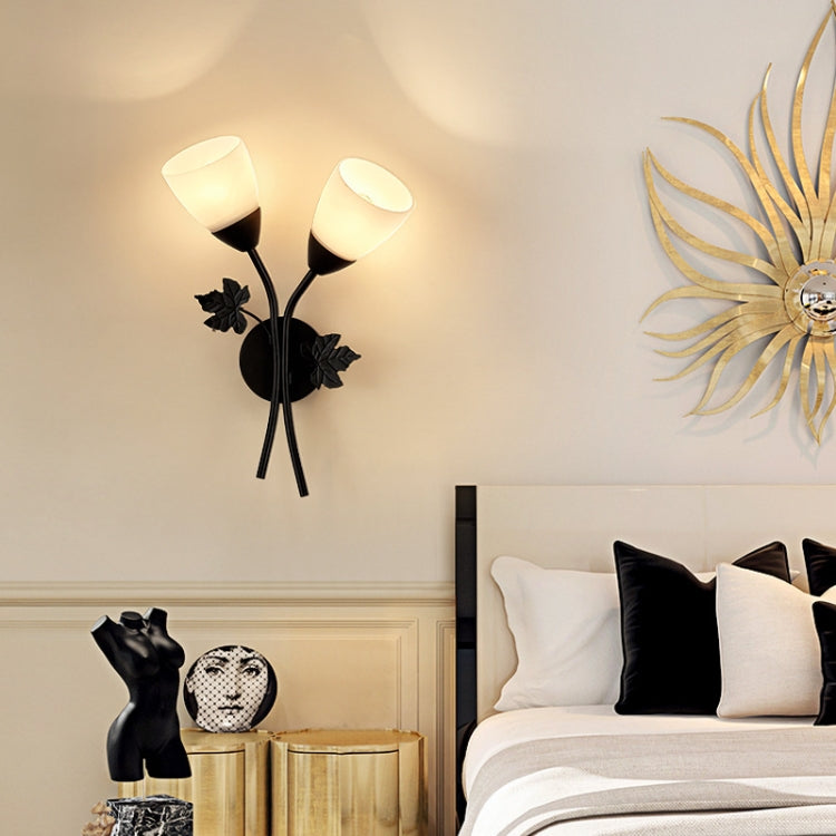 6014 Iron Wall Lights LED Bedroom Bedside Lights Postmodern Corridor Trump Light Hotel Restaurant Lighting, Power source: 12W Warm Light( Black Single Head) - Wall Lamps by PMc TechLife | Online Shopping South Africa | PMc TechLife | Buy Now Pay Later Mobicred