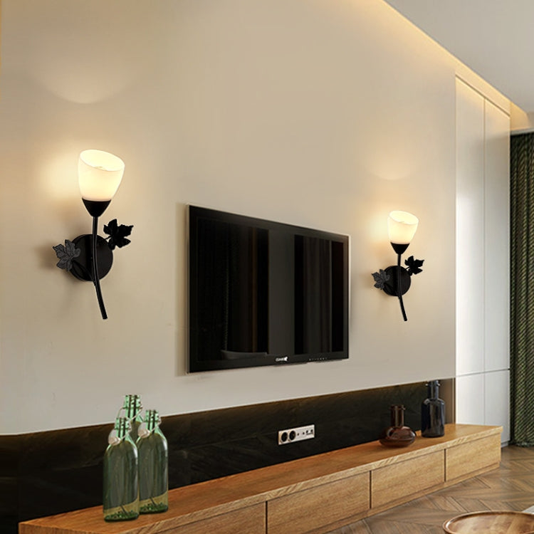 6014 Iron Wall Lights LED Bedroom Bedside Lights Postmodern Corridor Trump Light Hotel Restaurant Lighting, Power source: 12W Warm Light( Black Single Head) - Wall Lamps by PMc TechLife | Online Shopping South Africa | PMc TechLife | Buy Now Pay Later Mobicred