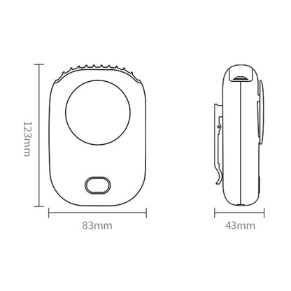 DQ203 Lazy Hanging Neck Fan USB Mini Desktop Large Wind Fan(White) - Electric Fans by PMC Jewellery | Online Shopping South Africa | PMC Jewellery | Buy Now Pay Later Mobicred