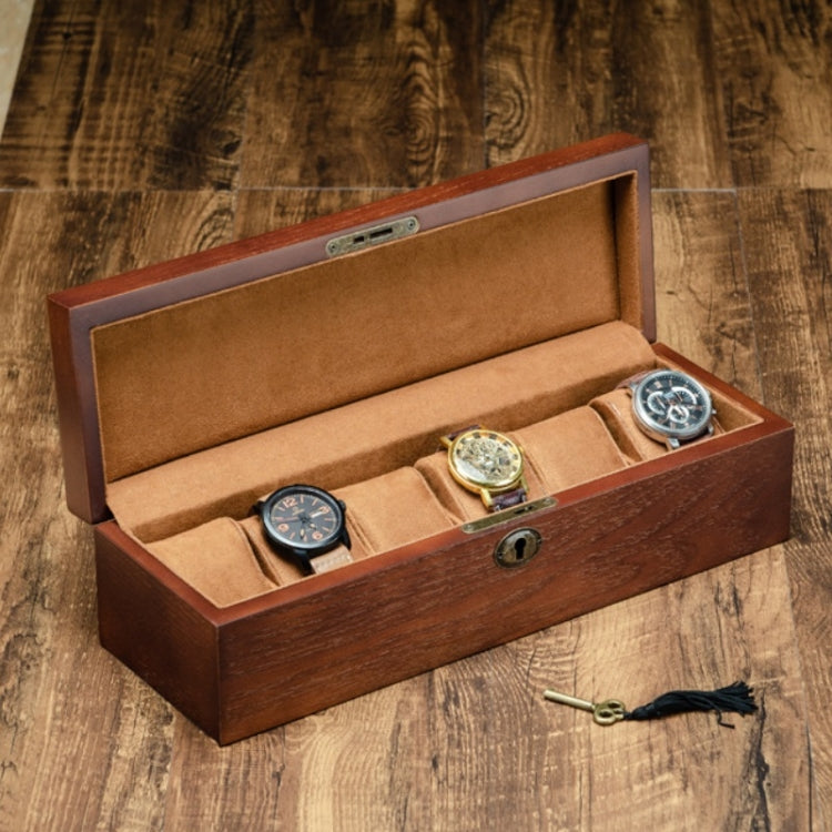 6 Slots Willow Watch Storage Box Jewelry Collection Display Box With Lock(Rectangle) - free shipping - PMc TechLife - Order now!