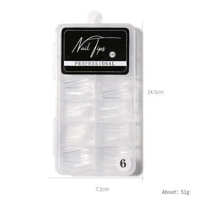 Nail Art Patch Ultra-Thin Seamless Finished Finished Removable Extended Fake Nail Patch(Half-posted Transparent) - Nail Stickers by PMC Jewellery | Online Shopping South Africa | PMC Jewellery | Buy Now Pay Later Mobicred