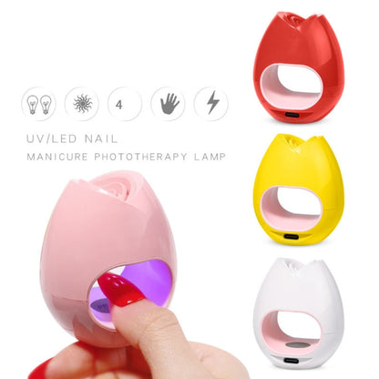 16W Rose Nail Art Phototherapy Lamp USB Sun Lamp LED Quick-Drying Nail Polish Baking Lamp, Specification: Touch Model (Yellow) - Nail Dryers by PMC Jewellery | Online Shopping South Africa | PMC Jewellery | Buy Now Pay Later Mobicred