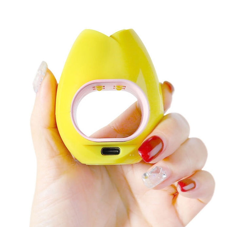 16W Rose Nail Art Phototherapy Lamp USB Sun Lamp LED Quick-Drying Nail Polish Baking Lamp, Specification: Touch Model (Yellow) - Nail Dryers by PMC Jewellery | Online Shopping South Africa | PMC Jewellery | Buy Now Pay Later Mobicred