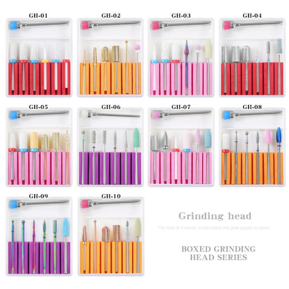 Nail Art Ceramic Tungsten Steel Alloy Grinding Heads Set Grinder Polishing Tool, Color Classification: GH-02 - Grinding Tools & Accessories by PMC Jewellery | Online Shopping South Africa | PMC Jewellery | Buy Now Pay Later Mobicred