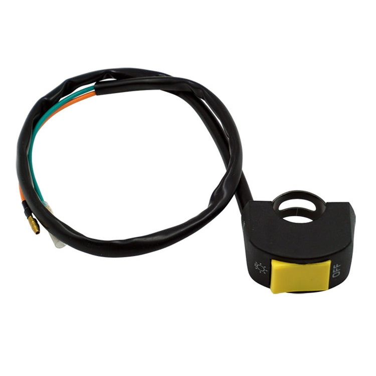 5 PCS Motorcycle Handlebar Tap Switch LED Headlight Break Extinguishing Fire Double Flash Switch(Yellow Btton) - Electrical System by PMC TechLife | Online Shopping South Africa | PMC TechLife | Buy Now Pay Later Mobicred