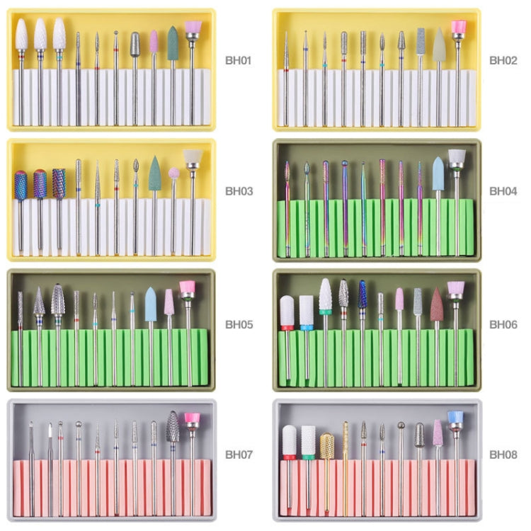 Nail Alloy Tungsten Steel Ceramic Grinding Machine Accessories Nail Grinding Heads Set Polishing Tool, Color Classification: BH-08 - Grinding Tools & Accessories by PMC Jewellery | Online Shopping South Africa | PMC Jewellery | Buy Now Pay Later Mobicred