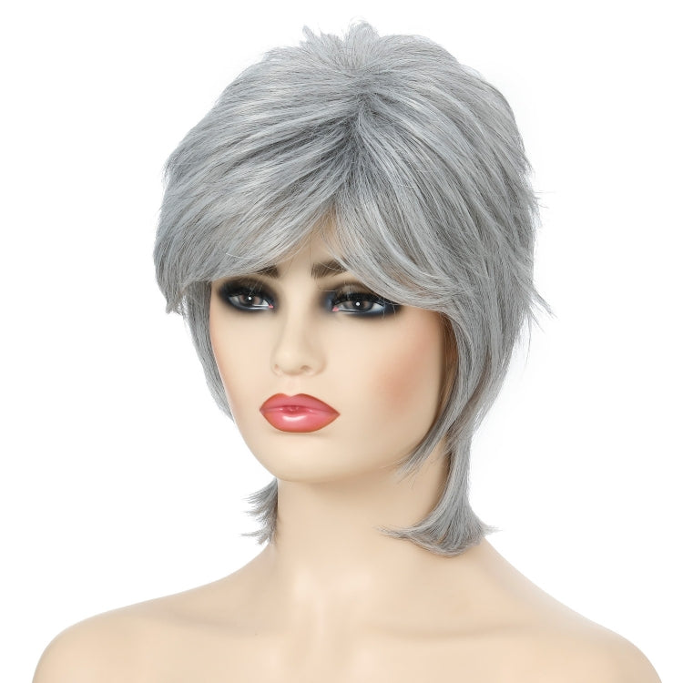 Short Hair Female Wigs Fluffy Fiber Set(Silver White) - free shipping - PMC TechLife - Order now!