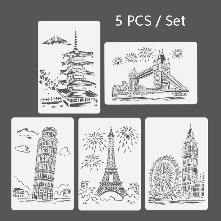 Tower System (5pcs / Set) Construction Series Painting Template Theme City A4 Label Template - Art Supplies by PMC TechLife | Online Shopping South Africa | PMC TechLife | Buy Now Pay Later Mobicred