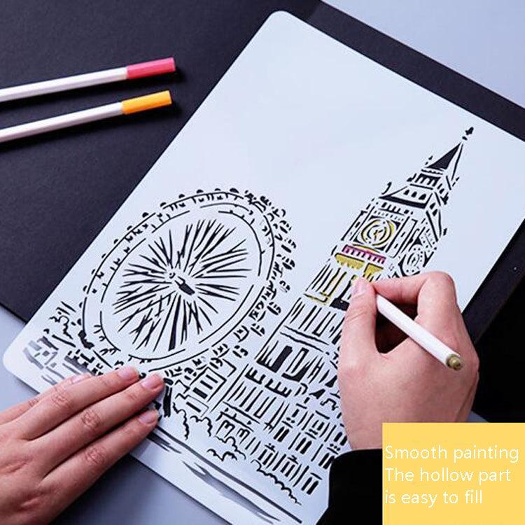 7 Castle Construction Series Painting Template Theme City A4 Label Template - Art Supplies by PMC TechLife | Online Shopping South Africa | PMC TechLife | Buy Now Pay Later Mobicred