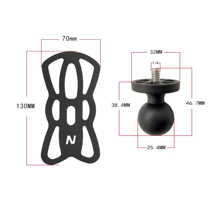 N-STAR N002 Motorcycle Bicycle Mobile Phone Bracket Riding Equipment(Large L Head) - Holders by N-STAR | Online Shopping South Africa | PMC TechLife | Buy Now Pay Later Mobicred