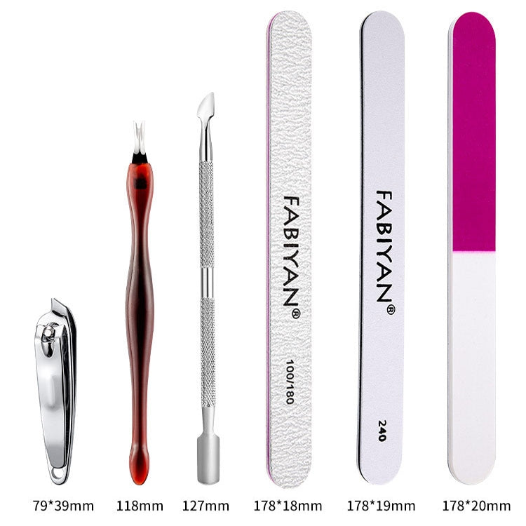 FABIYAN Nail Art Tool Set Manicure Disarm Tool Set, Specification: 8-piece Set - Nail Art Equipment by FABIYAN | Online Shopping South Africa | PMC Jewellery | Buy Now Pay Later Mobicred