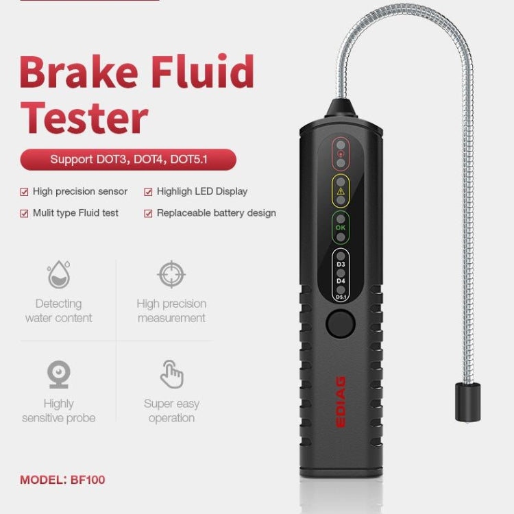 EDIAG BF100 Car Brake Oil Detection Pen Brake Fluid Tester - Electronic Test by PMC TechLife | Online Shopping South Africa | PMC TechLife | Buy Now Pay Later Mobicred