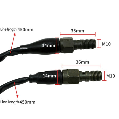 2 PCS Motorcycle Modified Accessories Disc Brake Hydraulic Switch Line, Specification: M10 x 1.25mm Square Plug - Motorbike Brakes by PMC Jewellery | Online Shopping South Africa | PMC Jewellery | Buy Now Pay Later Mobicred