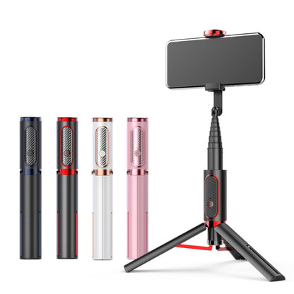 Bluetooth Selfie Stick with Tripod Multi-function Gimbal Mobile Phone Fill Light Live Support(Girl Powder) - Selfie Sticks by PMC Jewellery | Online Shopping South Africa | PMC Jewellery | Buy Now Pay Later Mobicred