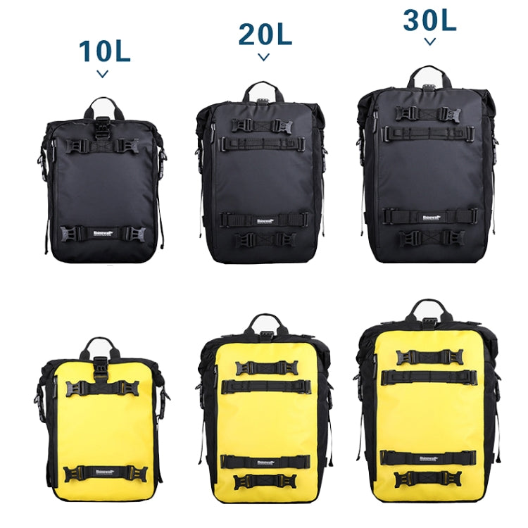 Rhinowalk Multi-Function Motorcycle Rear Seat Bag Combination Rear Shelf Pannier, Colour: Yellow 30L - free shipping - PMC TechLife - Order now!