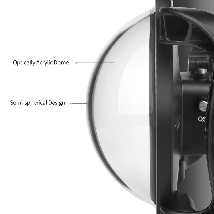 XTGP546 Dome Port Underwater Diving Camera Lens Transparent Cover Housing Case with Handle Trigger For DJI Osmo Action -  by PMC Jewellery | Online Shopping South Africa | PMC Jewellery | Buy Now Pay Later Mobicred