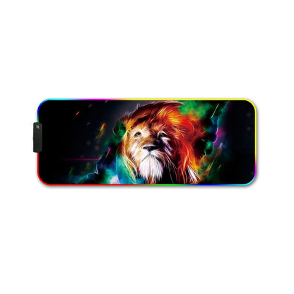 260x390x3mm F-01 Rubber Thermal Transfer RGB Luminous Non-Slip Mouse Pad(Colorful Lion) - Mouse Pads by PMC Jewellery | Online Shopping South Africa | PMC Jewellery | Buy Now Pay Later Mobicred