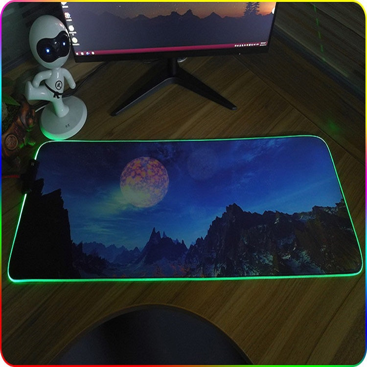 260x390x3mm F-01 Rubber Thermal Transfer RGB Luminous Non-Slip Mouse Pad(Colorful Lion) - Mouse Pads by PMC Jewellery | Online Shopping South Africa | PMC Jewellery | Buy Now Pay Later Mobicred