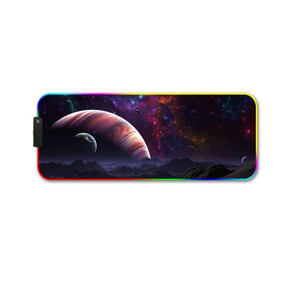 300x350x4mm F-01 Rubber Thermal Transfer RGB Luminous Non-Slip Mouse Pad(Vast Starry Sky) - Mouse Pads by PMC Jewellery | Online Shopping South Africa | PMC Jewellery | Buy Now Pay Later Mobicred