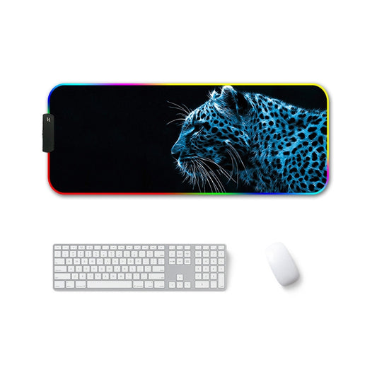 350x600x4mm F-01 Rubber Thermal Transfer RGB Luminous Non-Slip Mouse Pad(Ice Lend) - Mouse Pads by PMC Jewellery | Online Shopping South Africa | PMC Jewellery | Buy Now Pay Later Mobicred