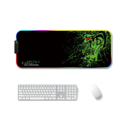 300x800x4mm F-01 Rubber Thermal Transfer RGB Luminous Non-Slip Mouse Pad(Brontosaurus) - Mouse Pads by PMC Jewellery | Online Shopping South Africa | PMC Jewellery | Buy Now Pay Later Mobicred