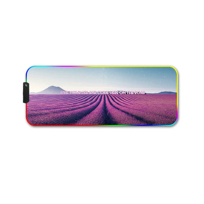 400x900x3mm F-01 Rubber Thermal Transfer RGB Luminous Non-Slip Mouse Pad(Lavender) - Mouse Pads by PMC Jewellery | Online Shopping South Africa | PMC Jewellery | Buy Now Pay Later Mobicred