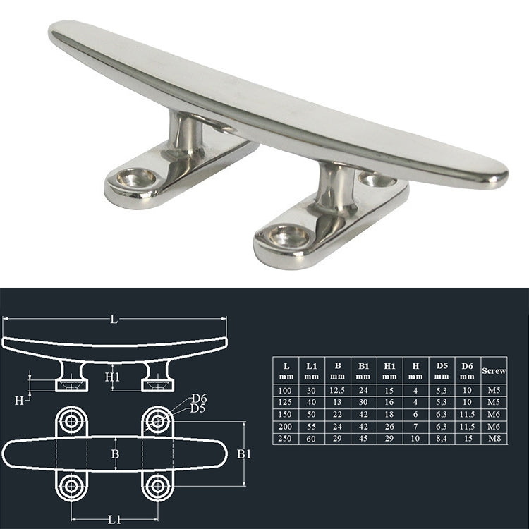 316 Stainless Steel Light-Duty Flat Claw Bolt Speedboat Yacht Ship Accessories, Specification: 150mm 6inch - Marine Accessories & Parts by PMC Jewellery | Online Shopping South Africa | PMC Jewellery | Buy Now Pay Later Mobicred