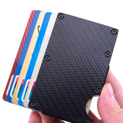 Carbon Fiber Wallet Metal RFID Bank Card Holder(Blue) - Antimagnetic RFID Package by PMC Jewellery | Online Shopping South Africa | PMC Jewellery | Buy Now Pay Later Mobicred