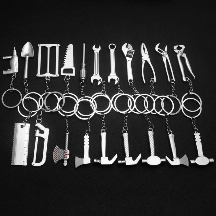 10 PCS Tool Metal Keychain Car Key Ring Pendant, Colour: H-395 Double Head Wrench - Key Rings by PMC Jewellery | Online Shopping South Africa | PMC Jewellery | Buy Now Pay Later Mobicred